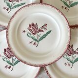 St Amand dessert plates, hand decor, Strasbourg model