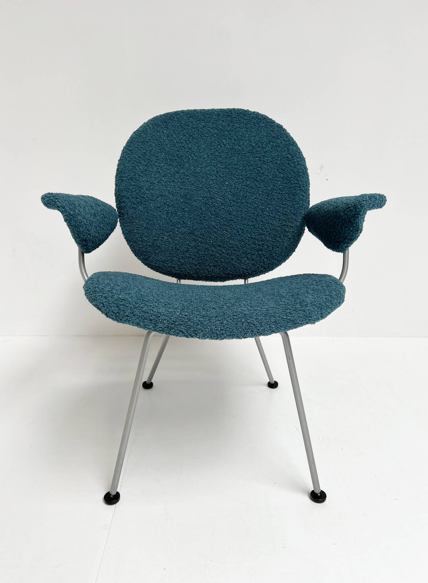 Reupholstered Trienale armchair by Willem Gispen for Kembo Rhenen