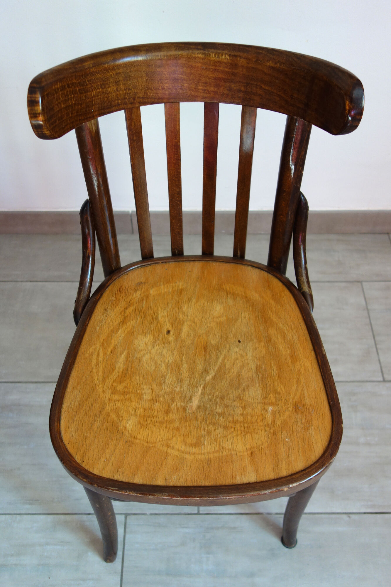 Pair of bistro chairs pattern flowers