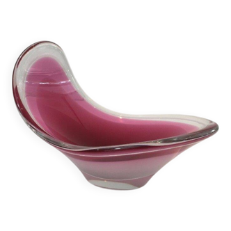 Freeform colored crystal bowl