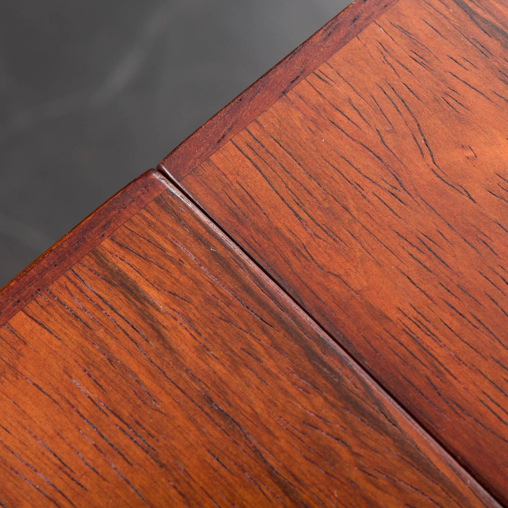 Arne Vodder style rosewood drop-leaf dining table, Denmark, 1960s