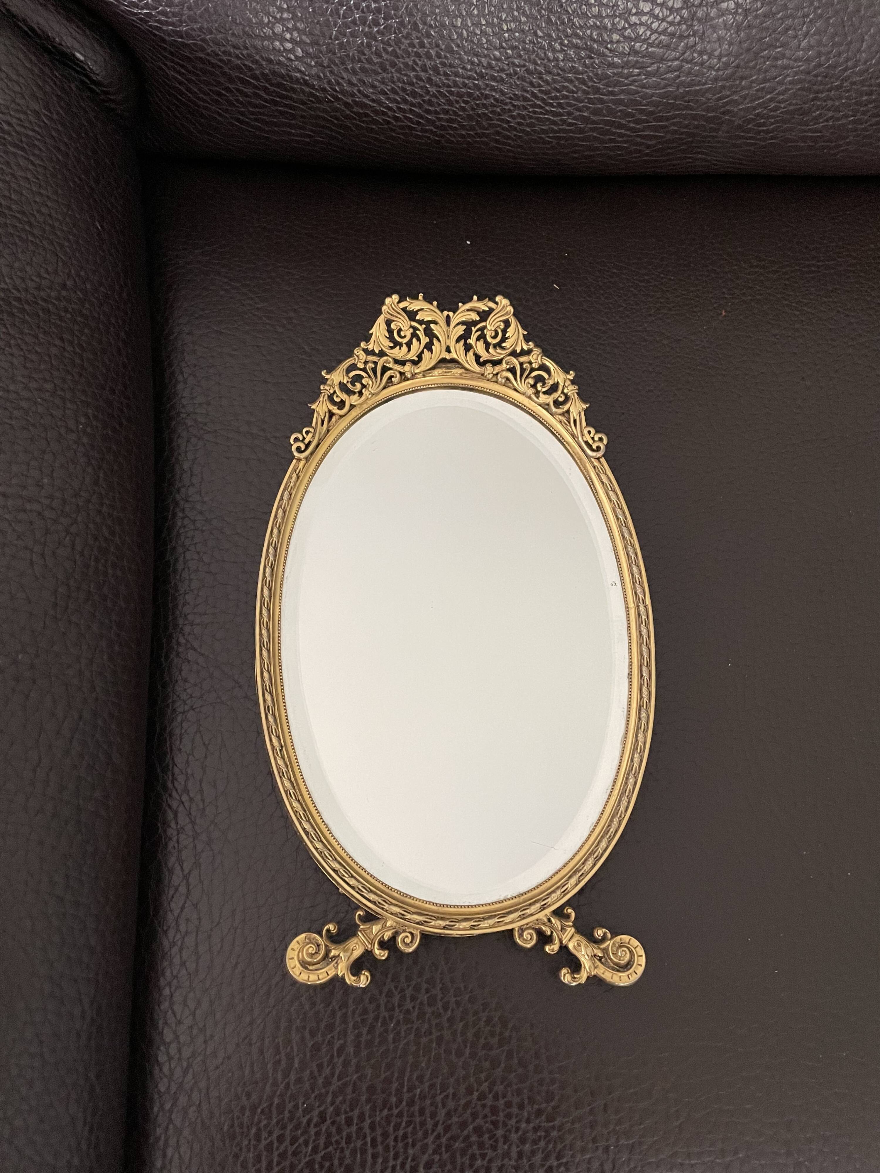Miroir à poser doré 17x29cm