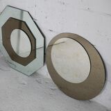 Pair of "kinetic" mirrors, France, circa 1970