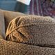Pair of brown chenille velvet lounge chairs