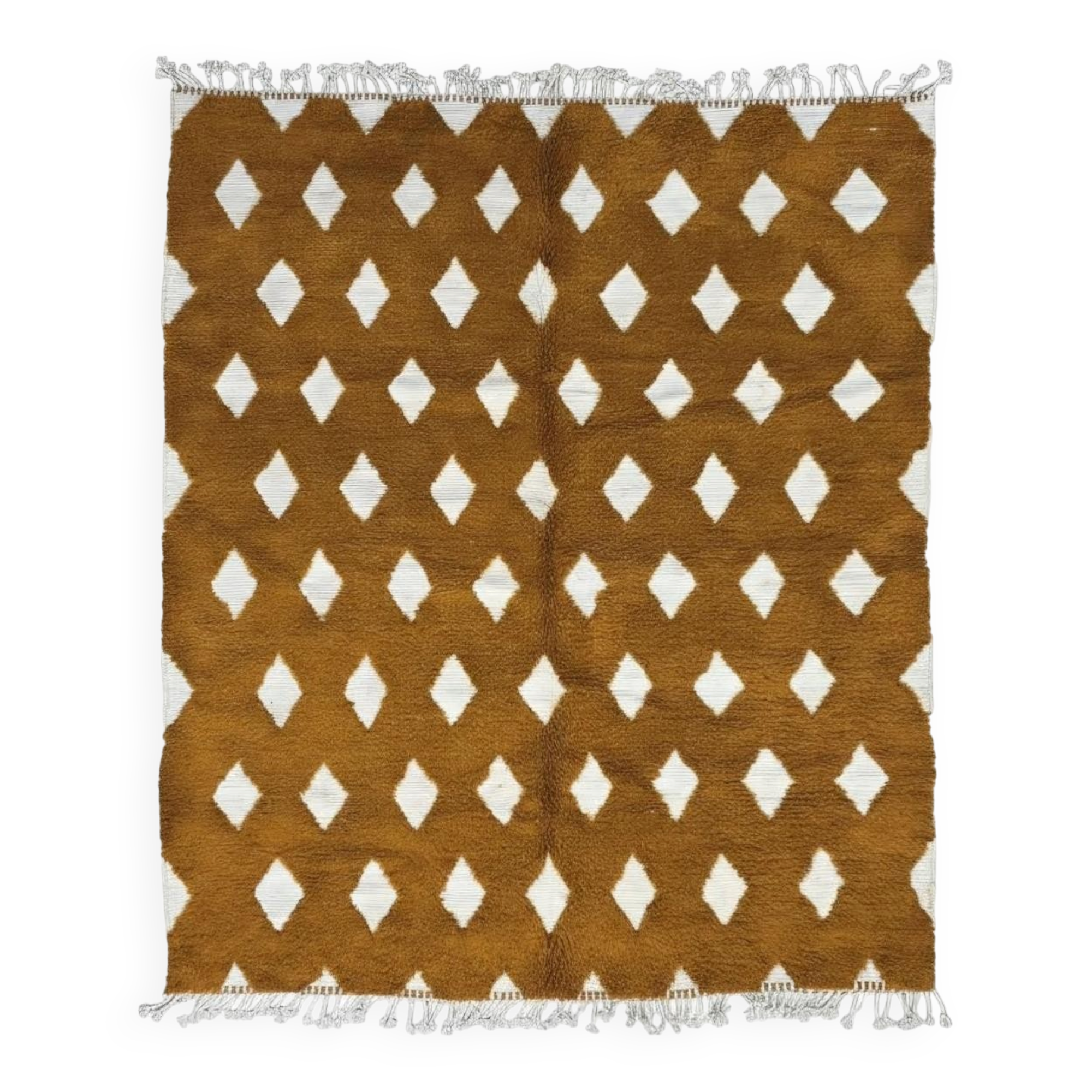 Tapis Berbère Moutarde - 300 x 250 cm
