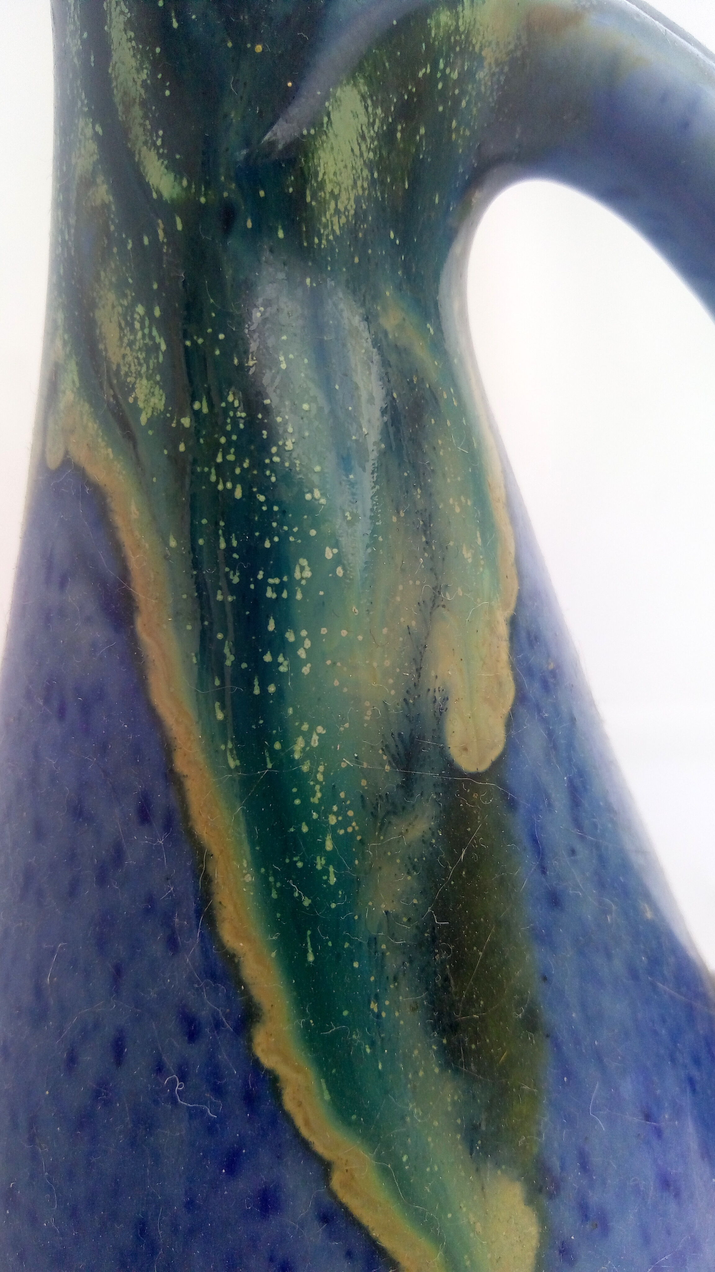 Carafe flaming blue and green sandstone