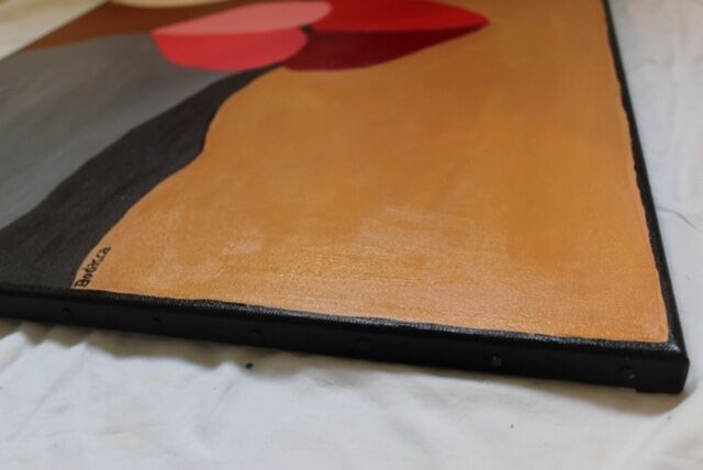 Romantic painting "The kiss" 73x60cm