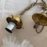 Period suspension lamp 1900 in opaline