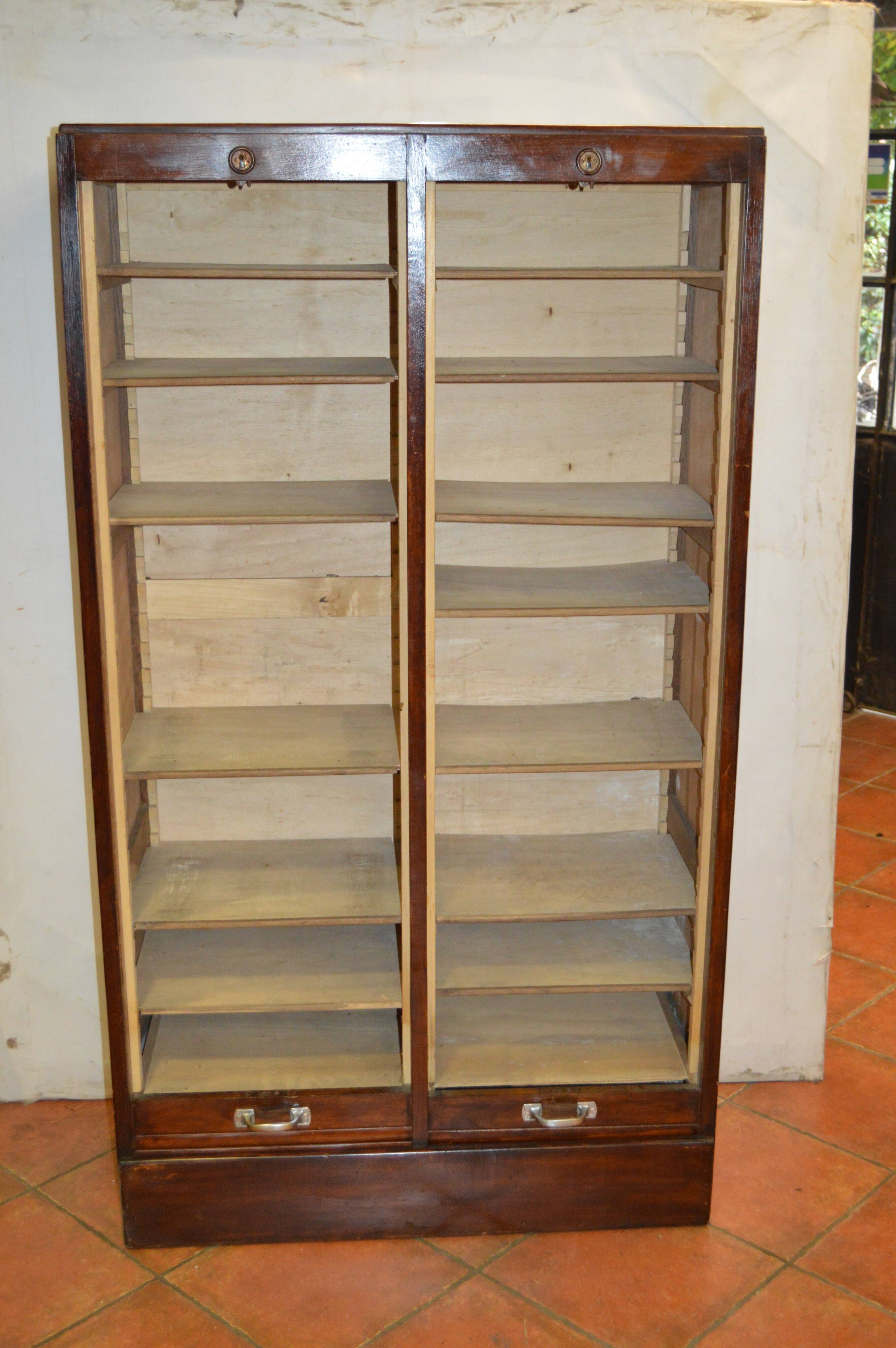 Oak double curtain binder