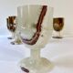 6 footed glasses in alabaster