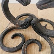 Vintage Iron Forged Candlestick Holder: Handmade Gothic Home Decor
