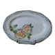 Old faience dish, digoin, sarreguemines, rose decoration.