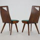Ensemble de 4 chaises de salle à manger pour grand hôtel, 1930s J.Kroha, tchécoslovaquie