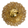 Gorgeous large 1970s Palwa brass ceiling or wall lamp with faceted crystal