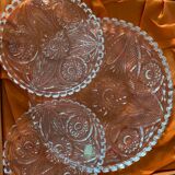 Set of 3 BUDER chiseled crystal serving dishes