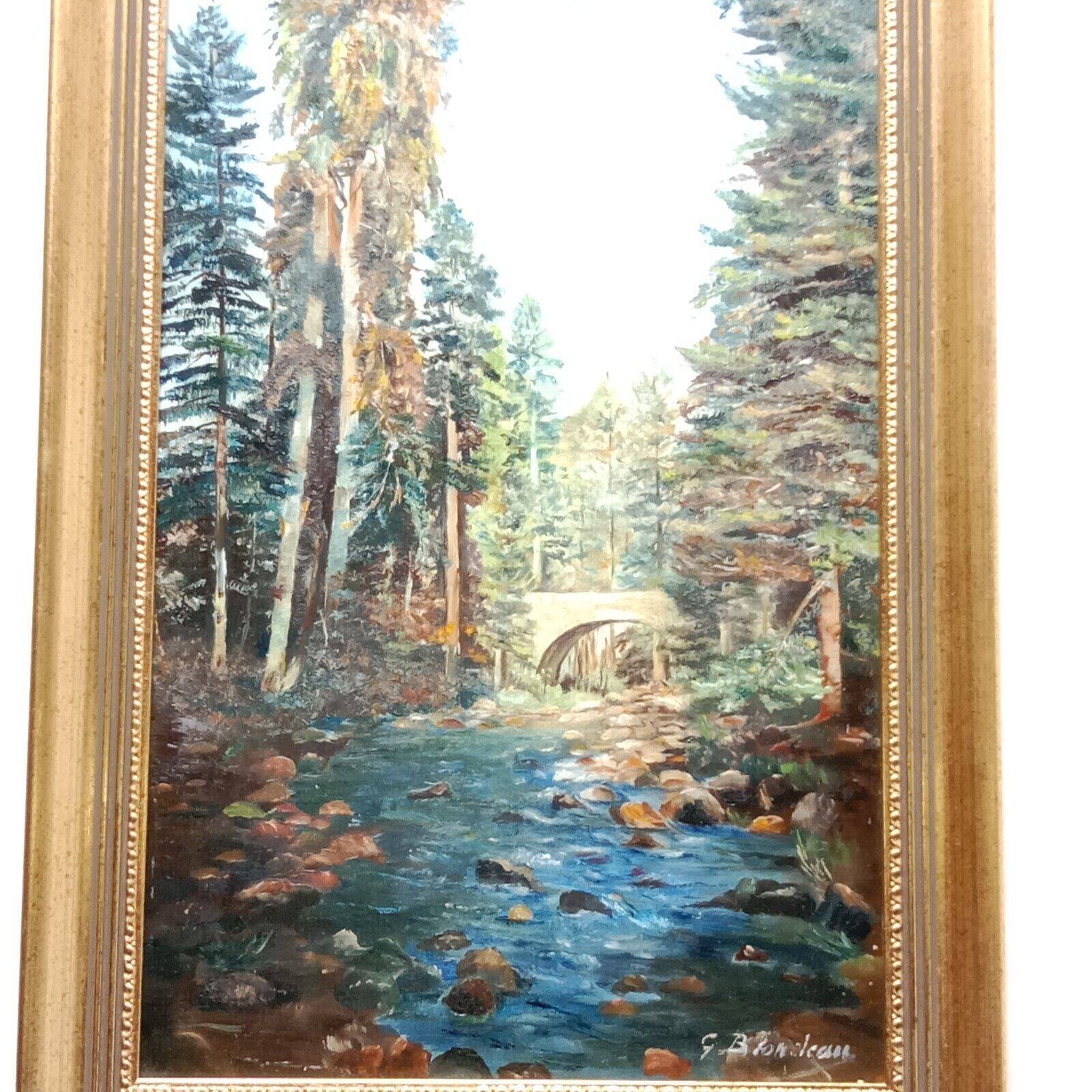 Landscape in the Forest, Painting by Gaston Blondeau (1886-1979)