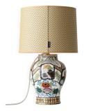 Chinese porcelain table lamp hand-painted by Petrus Regout, circa 1880, new lampshade.