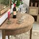 Table ronde pliante en noyer