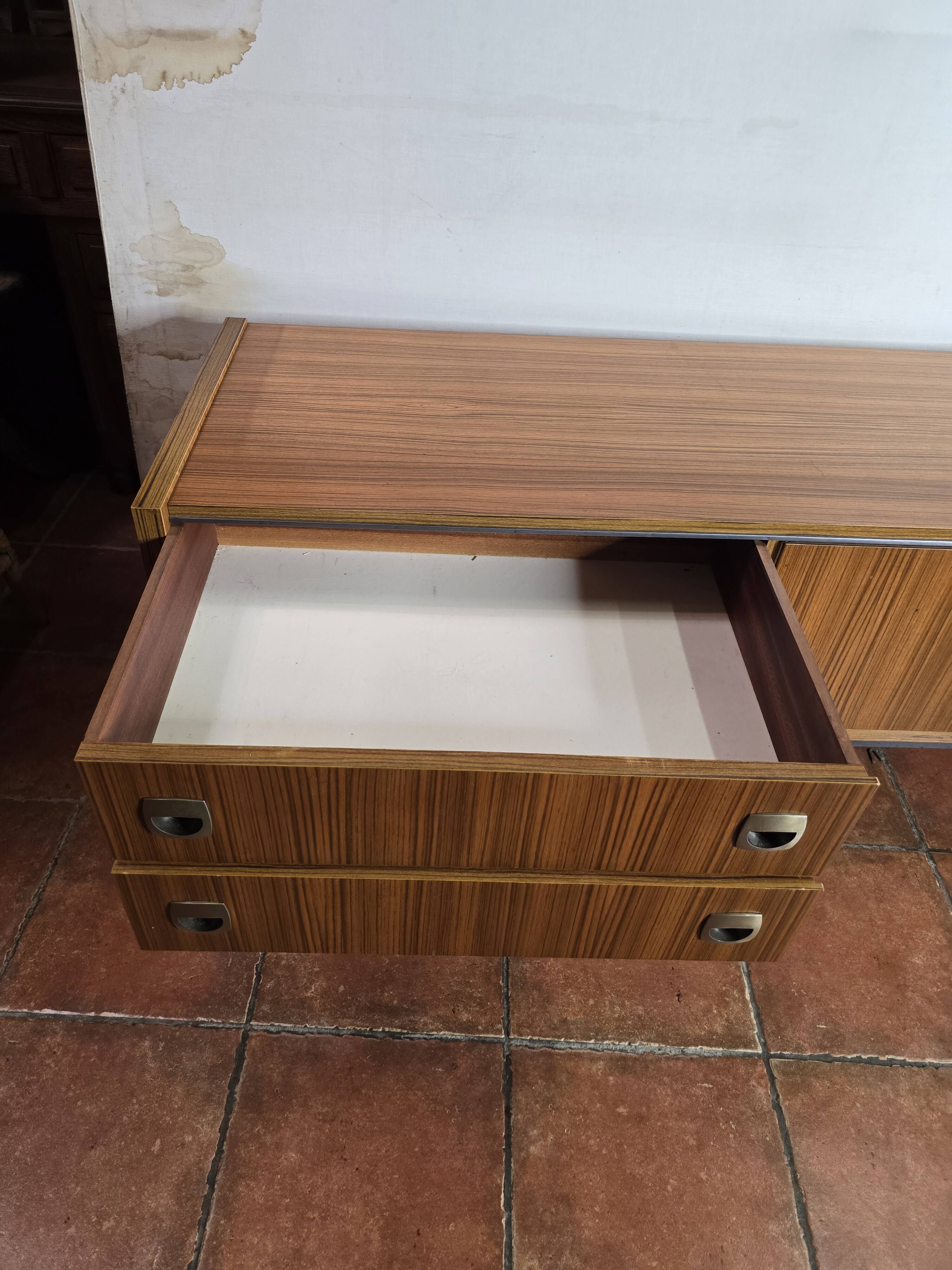 Scandinavian low sideboard from the 60s in teak