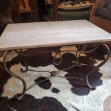 Table salon travertin