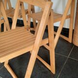 Vintage wood folding chairs