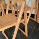 Chaises pliantes bois vintage