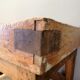 Ancien table billot de boucher trussant & cie, 1960