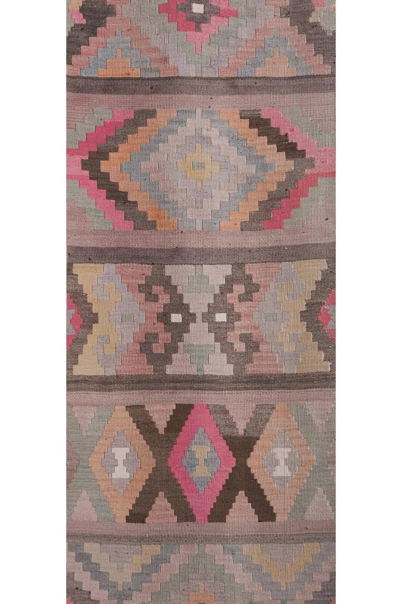 Vintage Turkish hallway rug 81x660 cm