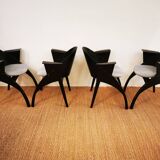 Set of 4 Pascal Mourgue armchairs, Galateo model, Scarabat edition, 1980