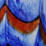 Red, White and Blue Murano Glass Vase by Carlo Moretti, Italy