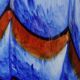 Red, White and Blue Murano Glass Vase by Carlo Moretti, Italy