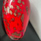 Vase Murano vintage rouge avec paillettes d or