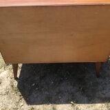Vintage wood and rattan chest of drawers