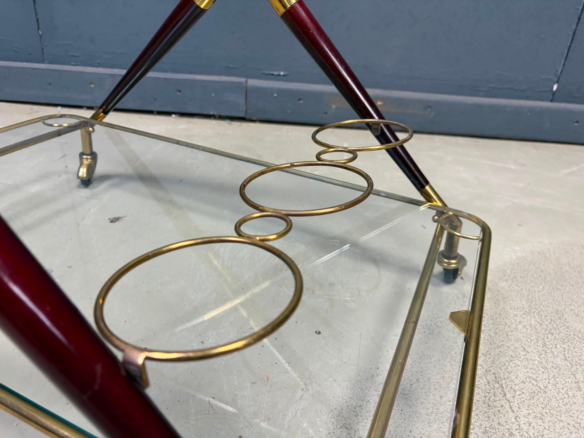 Vintage Italian serving trolley by Cesare Lacca, 1950s