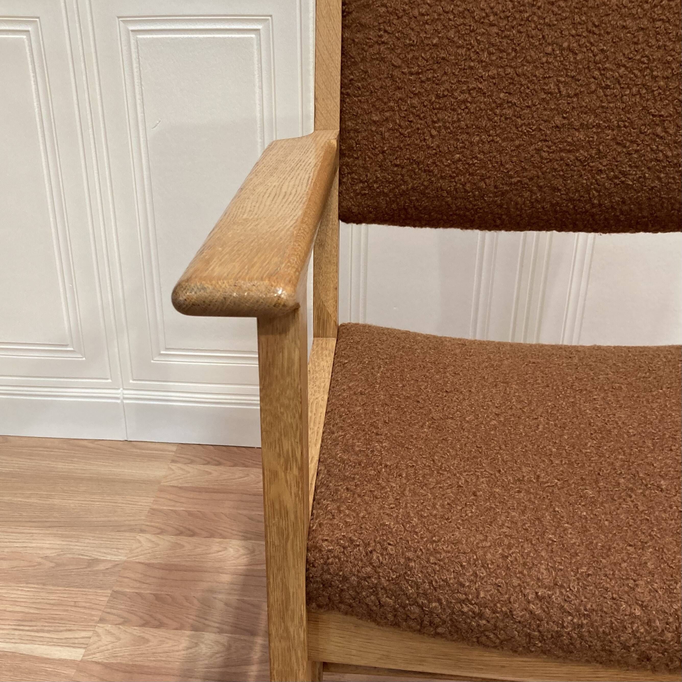 Scandinavian design armchair stamped "hans wegner" 1960.