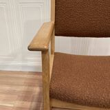 Scandinavian design armchair stamped "hans wegner" 1960.