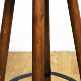 High stool in solid wood