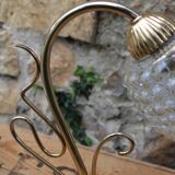 Brass pine cone lamp