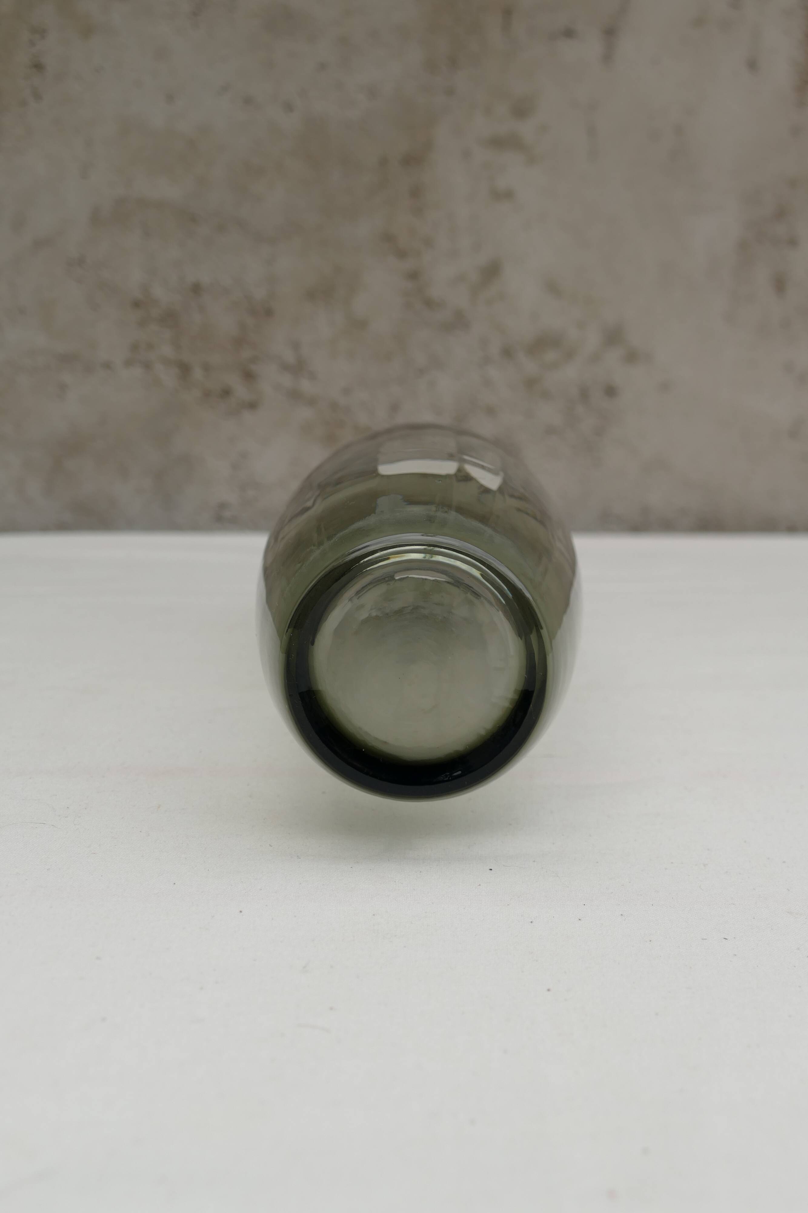 Vintage smoked glass vase