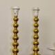 Pair of Swedish brass lamps from the mid-century.