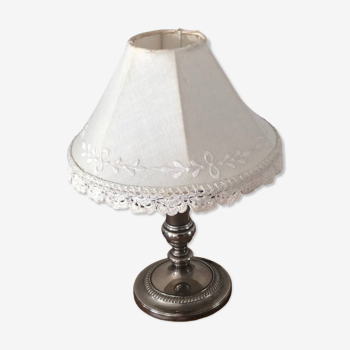 Lampe de chevet Vintage pied chromé