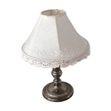 Vintage bedside lamp with chrome base