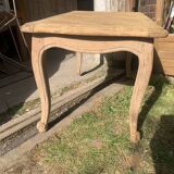Table basse style Louis XV bois brut