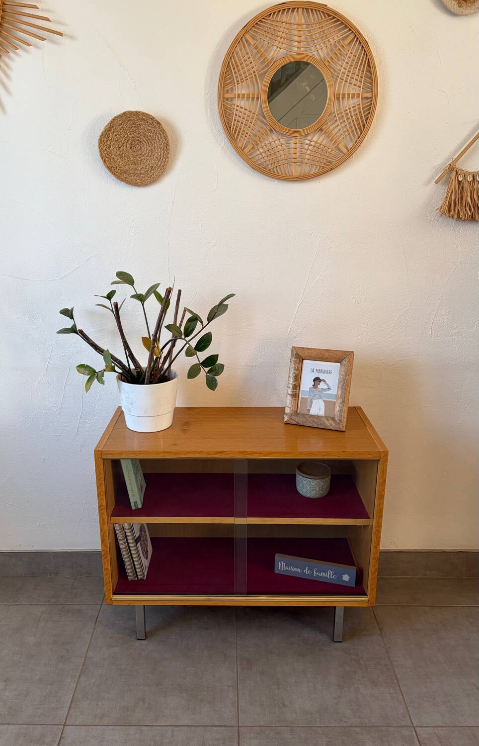 Vintage display cabinet from the 1960s