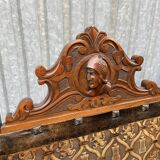 Pair of Throne Armchairs Spanish Renaissance style French Spanish armchair leather from Cordoba 1960s