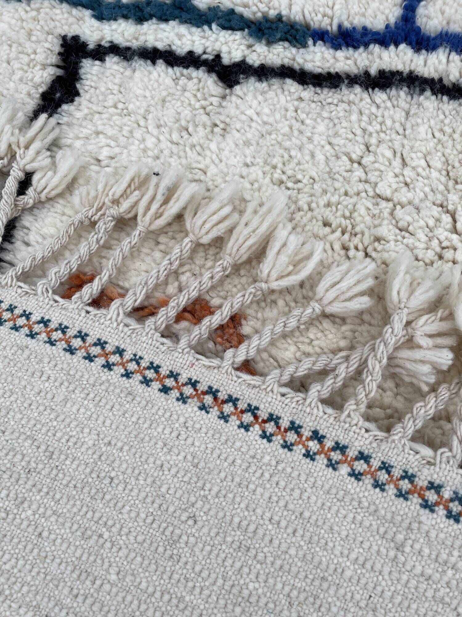 large Berber carpet Beni Ouarain new modern 195x300 cm