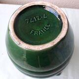 Green ceramic pitcher