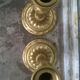 Pair of golden bronze candlesticks