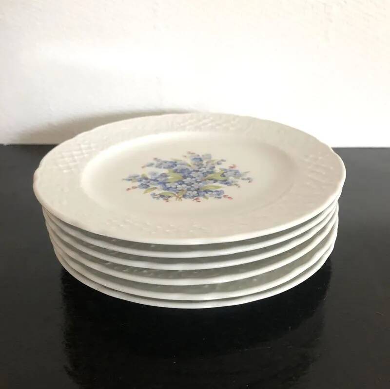 Bavarian porcelain dessert plates