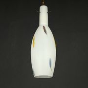 Mid-century multicoloured opaline Murano glass pendant lamp by Stilnovo, Italy, 1950s.